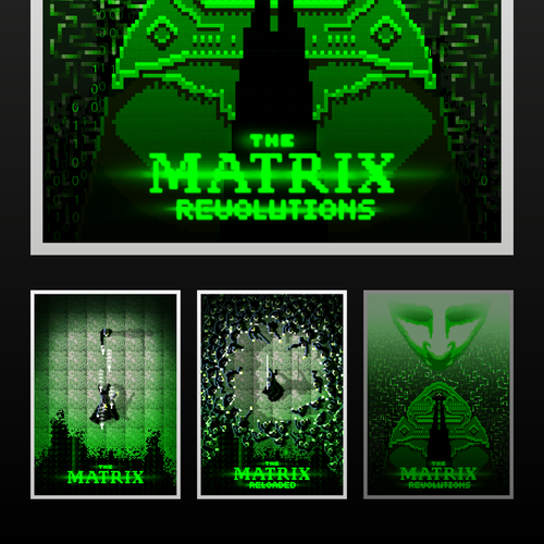 Matrix design with the title 'Movie Poster Competition'