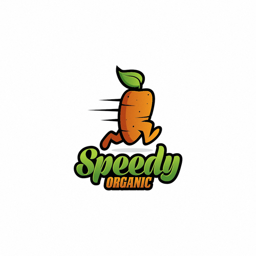 Vegetable logo with the title 'Logo for a organic foods company'