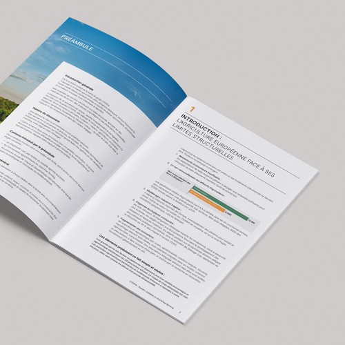 Document design with the title 'A Professional White Paper Design for Agricultural Innovation'