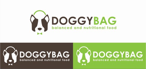 Bag logo with the title 'Dog food delivery service needs a catchy logo - DoggyBag'