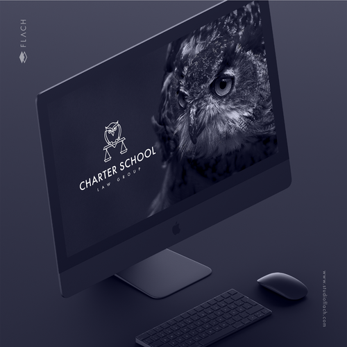 Law office design with the title 'Geometric and sophisticated logo and website for a charter school law firm.'