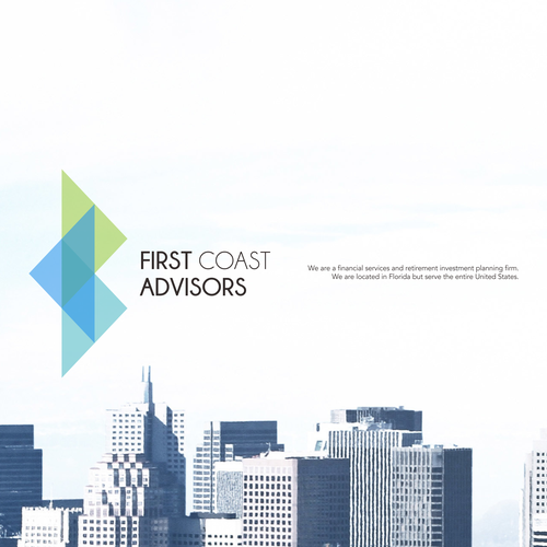 Currency design with the title 'Financial Services'