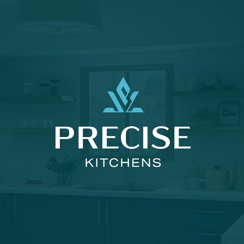 Cabinet design with the title 'PRECISE KITCHENS'