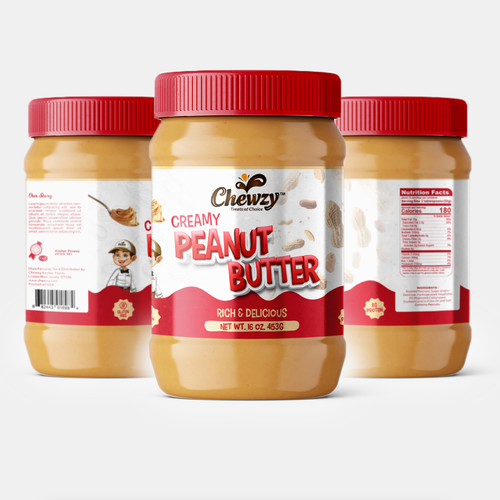 Peanut butter design with the title 'Peanut Butter Label Design'