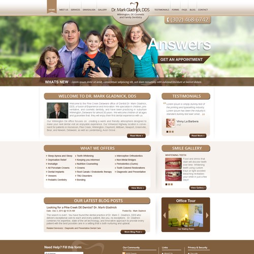 Medical website with the title 'Dental website'