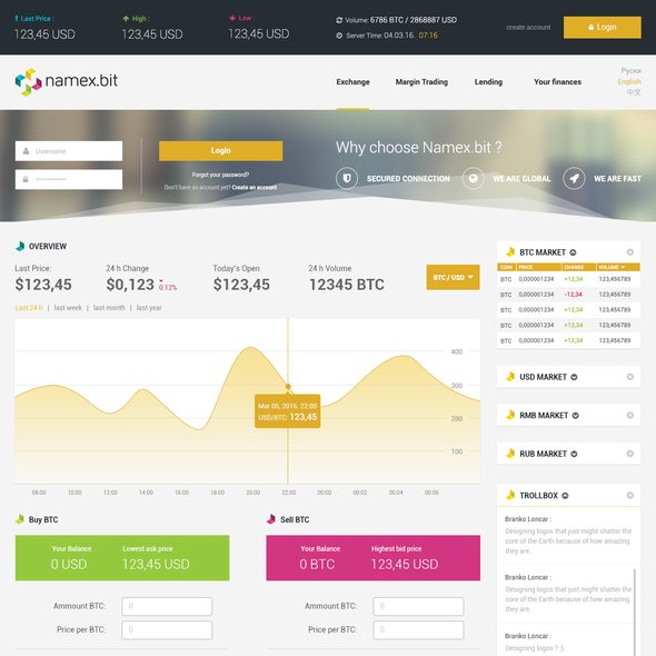 Accounting website with the title 'Modern web design for crypto-currency platform'