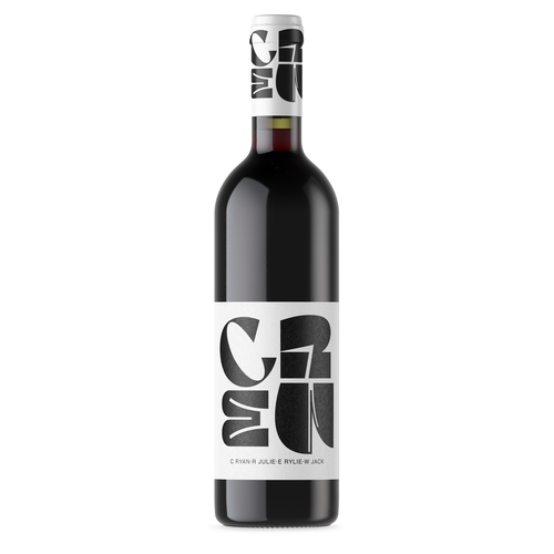 Lettering label with the title 'CREW'