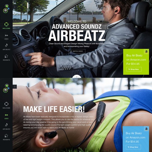 Online store website with the title 'Create the most modern expensive webpage'