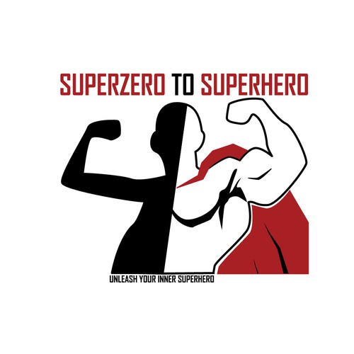Bodybuilding logo with the title 'Logo concept for body training and transformation program'