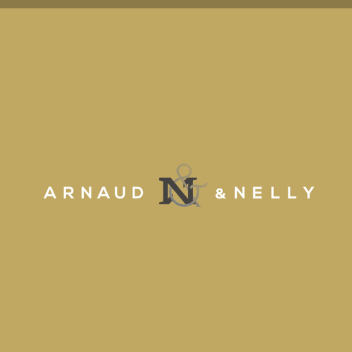Ambigram logo with the title 'arnaud & nelly'