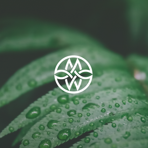 Herbal logo with the title 'm-logo. lettering'