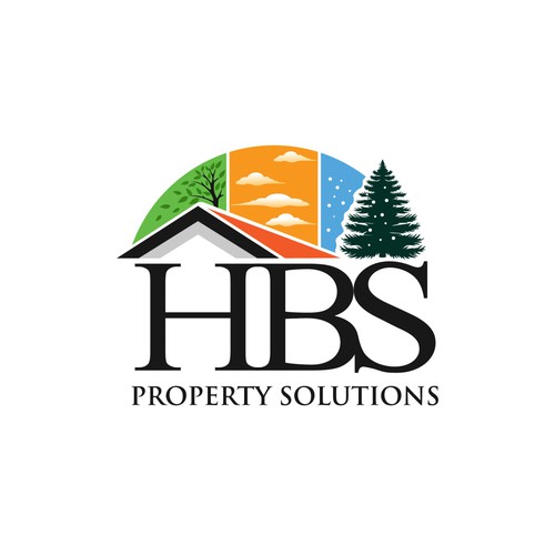 Property management logo with the title 'property solutions logo'