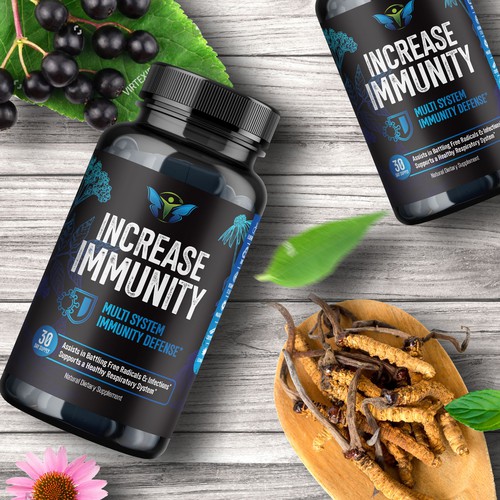 Organic label with the title 'Supplement Label Design'