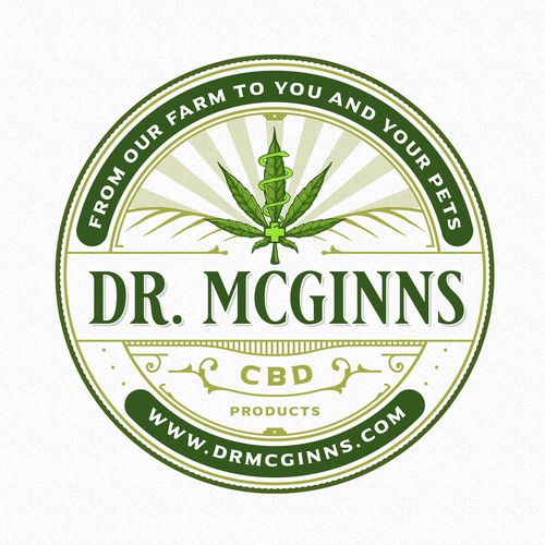 Hemp logo with the title 'Dr. Mcginns CBD'
