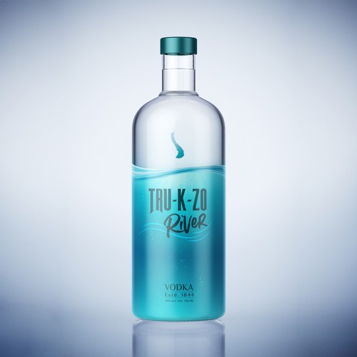 Vodka label with the title 'Label design'