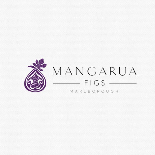 Fruit logo with the title 'Organic logo for a fig farm company '