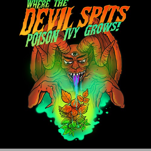 Devil design with the title 'Devil Tshirt Design '