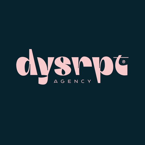 Influencer logo with the title 'dysrpt logo for an influencer-agency'
