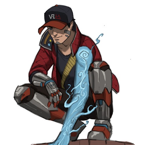 Card game design with the title 'force kick'