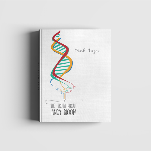 Aesthetic book cover with the title 'Book cover with the DNA theme'