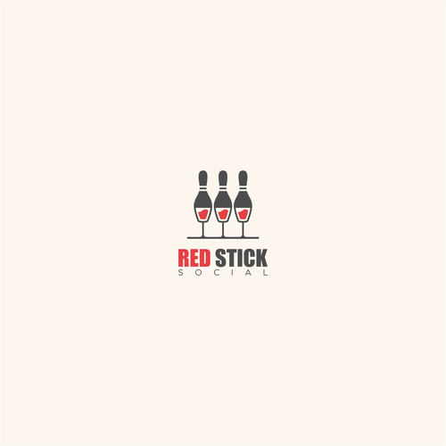 Bowling logo with the title 'RED STICK SOCIAL'