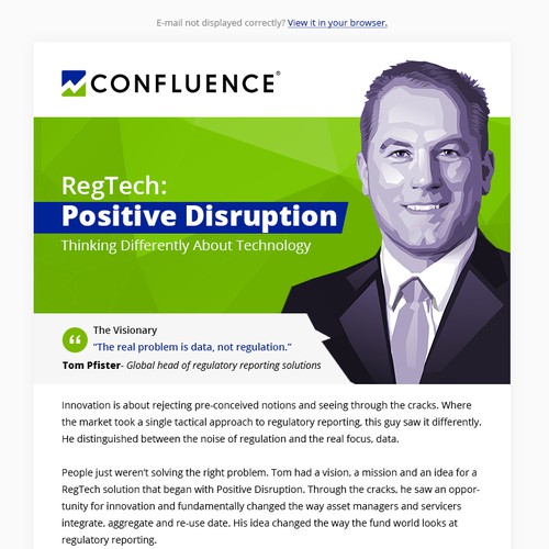 Green and blue design with the title 'Confluence'