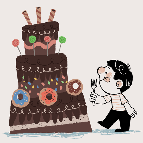 Book illustration artwork with the title 'Children's Book Illustration Concept'