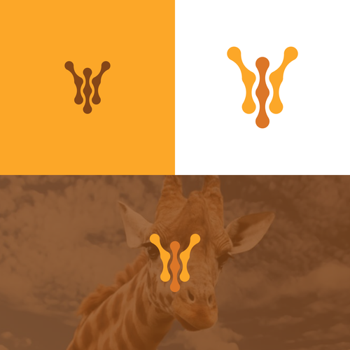 Zoo design with the title 'Giraffe Logo'