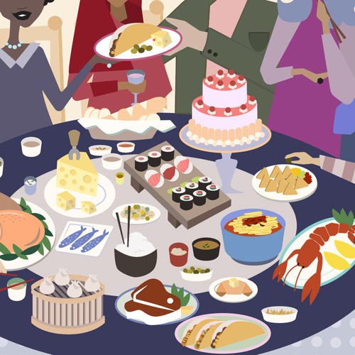 Multimedia design with the title 'Detail of illustration from Kkids book'