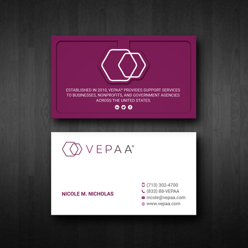 Name card design with the title 'New Biz Card to Match New Logo '