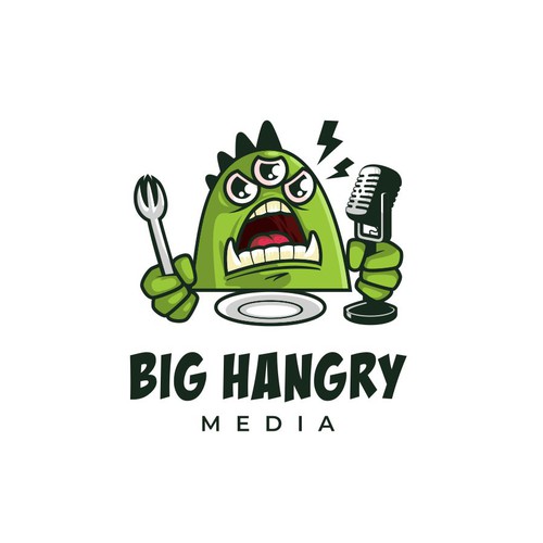 Hungry Pou logo with text - T-Shirt