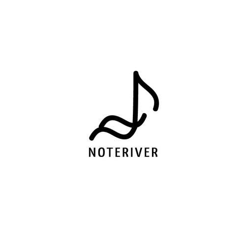 Note design with the title 'Create a logo for Noteriver.com'