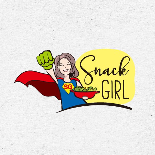 Superhero logo with the title 'women illustration, logo design '