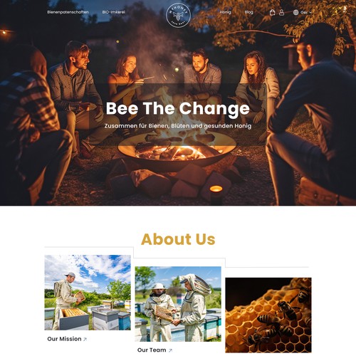 Friendship design with the title 'Bee Keeping Web Page Design'