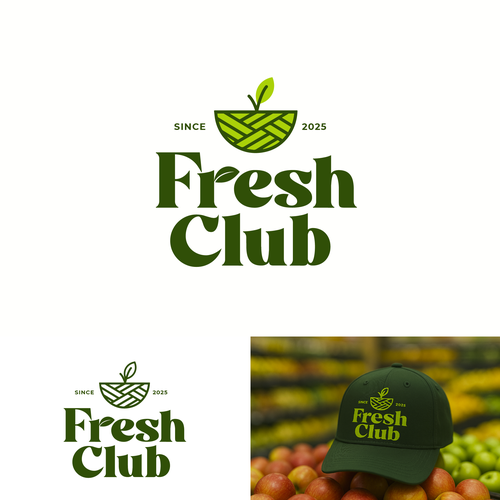 Delicatessen design with the title 'Fresh Food Logo Available'