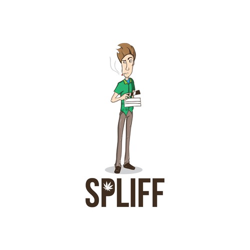 Smoking logo with the title 'Design a logo for SPLIFF, the world's first cannabis-oriented film festival'