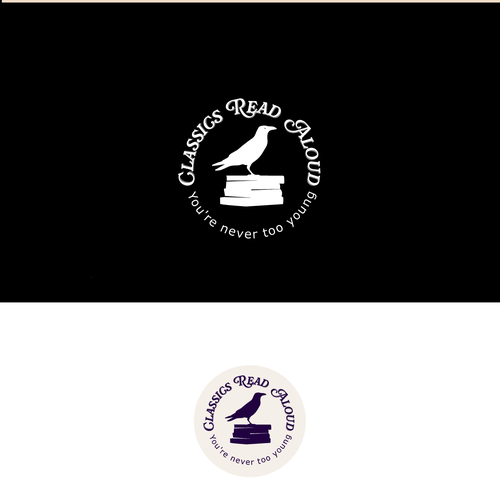 Reading logo with the title 'Raven On Books Logo'