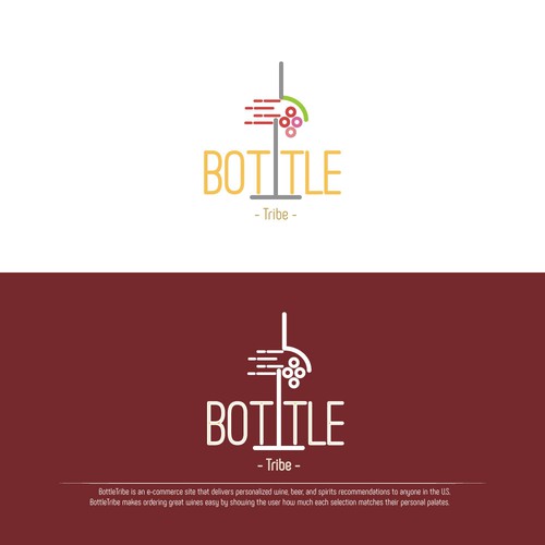 Tribe logo with the title 'Bottle Shaped Logo for drink industry logo'