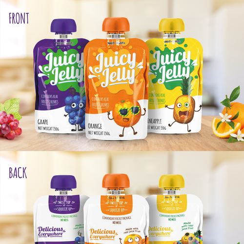 Juice packaging with the title 'Juice Packaging for Kids'