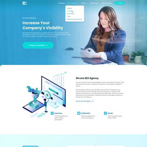 Agency website with the title 'SEO Agency Web Page'