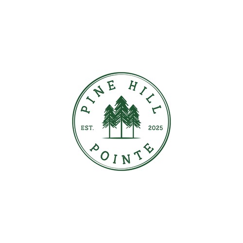 Fir tree logo with the title 'Pine Hill Logo '