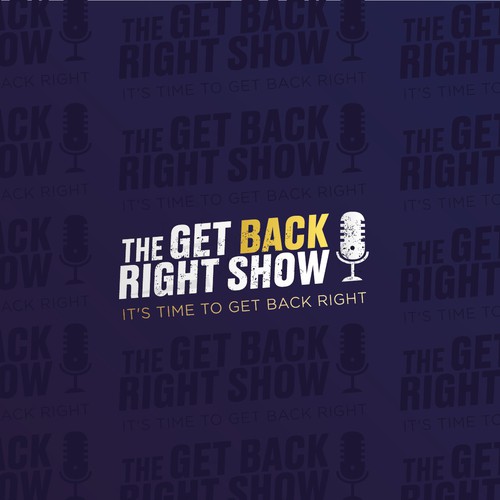 Poster logo with the title 'Logo concept for Christian podcast'