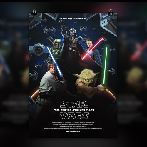 Star Wars design with the title 'Star Wars : The Empire Strikes Back'