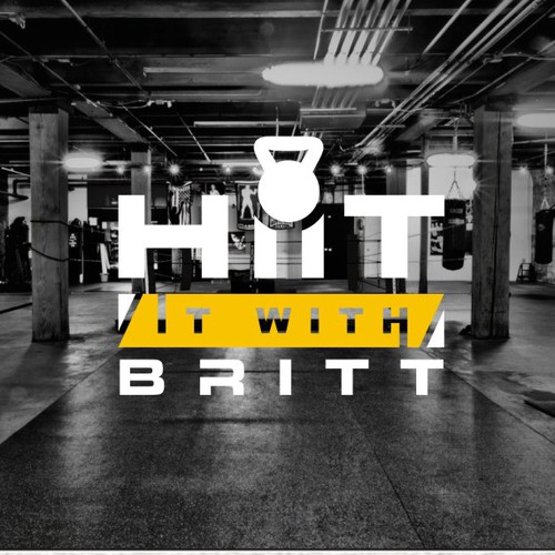 Kettlebell logo with the title 'HiiT IT WITH BRITT'