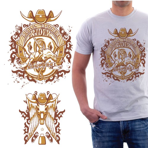 T-shirt with the title '8 seconds rider'