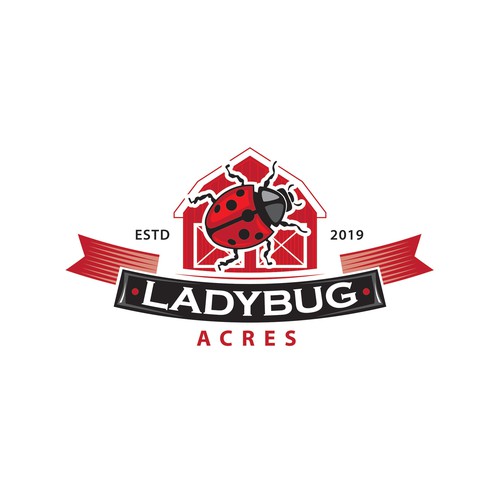 Ribbon brand with the title 'Ladybug Acres'