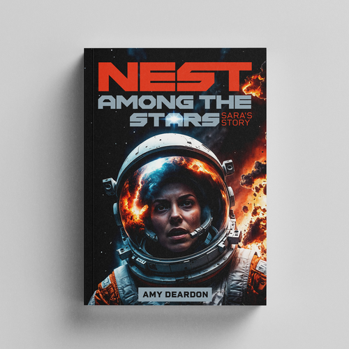 Explosion design with the title 'Nest Among the Stars - Sara's Story'