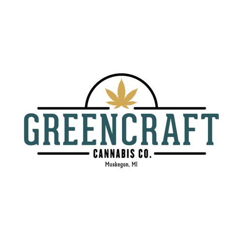 Cannabis leaf logo with the title 'Logo design for cannabis company.'