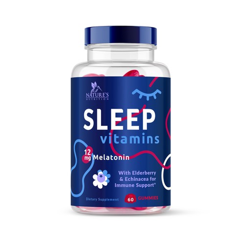 Vitamin label with the title 'Sleep Vitamin Supplement Label'