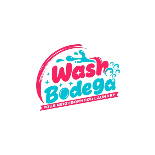 Laundry design with the title 'Laundry Shop Logo Design'